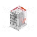 Releu electromagnetic, 24V AC, 6A, 4PDT, serie R4N, RELPOL - R4N-2014-23-5024-WTL