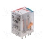 Releu electromagnetic, 24V DC, 20A, 3PDT, serie R3N, RELPOL - R3N-2013-23-1024-WT