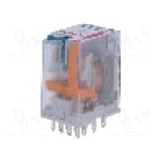 Releu electromagnetic, 24V DC, 6A, 4PDT, serie R4N, RELPOL - R4N-2014-23-1024-WTLD