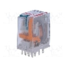 Releu electromagnetic, 24V DC, 6A, 4PDT, serie R4N, RELPOL - R4N-2014-23-1024-WTLD Releu electromagnetic, 24V DC, 6A, 4PDT, serie R4N, RELPOL - R4N-2014-23-1024-WTLD