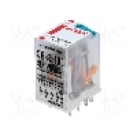 Releu electromagnetic, 48V DC, 6A, 4PDT, serie R4N, RELPOL - R4N-2014-23-1048-WT