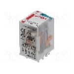 Releu electromagnetic, 60V DC, 6A, 4PDT, serie R4N, RELPOL - R4N-2014-23-1060-WT