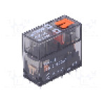 Releu electromagnetic, DPDT, 230V AC, 8A, seria RMP84, RELPOL - RMP84-2012-25-5230-WT
