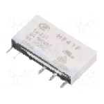 Releu miniaturale, 12V DC, 6A, serie HF41F, HONGFA RELAY - HF41F/12-ZST
