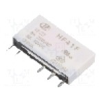Releu miniaturale, 12V DC, 6A, serie HF41F, HONGFA RELAY - HF41F/12-ZT