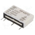 Releu miniaturale, 24V DC, 5A, serie HONGFA RELAY - HF49FD/024-1H12T