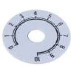 Scala gradata, 0 ... 10, Ø41mm, aluminiu, SUPERTRONIC - 220.101