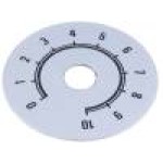 Scala gradata, 0 ... 10, Ø50mm, aluminiu, SUPERTRONIC - 220.105