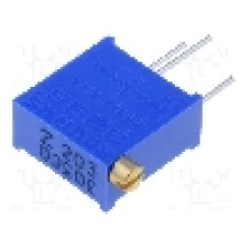 Trimer multitura, 20kΩ, 3/8 inch, 500mW, BOURNS - 3296Z-1-203LF