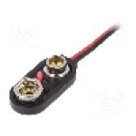 Conector 6F22 pentru baterii 6LR61, pentru 1 baterie, COMF - BS-IR 150MM Conector 6F22 pentru baterii 6LR61, pentru 1 baterie, COMF - BS-IR 150MM