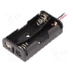 Suport pentru baterii R6, pentru 2 baterii, KEYSTONE - 2463 Suport pentru baterii R6, pentru 2 baterii, KEYSTONE - 2463