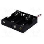 Suport pentru baterii R6, pentru 4 baterii, COMF - BH-341-1A