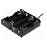 Suport pentru baterii R6, pentru 4 baterii, KEYSTONE - 2478 Suport pentru baterii R6, pentru 4 baterii, KEYSTONE - 2478