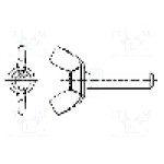 Surub M10, otel, cap fluture, BOSSARD, 1448714