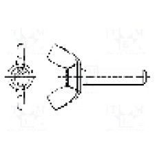 Surub M10, otel, cap fluture, BOSSARD, 1448714