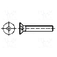 Surub M10, oţel, lungime 20mm, ingropat, pas filet {{Pas filet}}, BOSSARD - 3808909