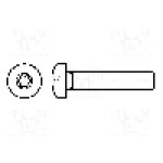 Surub M1,6, otel rezistent la acizi A4, 12mm, cap buton, BOSSARD, 3271689