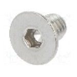 Surub M2,5, otel rezistent la acizi A4, 4mm, cap ingropat, BOSSARD, 1099906
