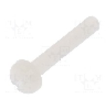 Surub M2,5, poliamida, lungime 16mm, cap rotund, pas filet 0.45, DREMEC - 8G204M2.5X16