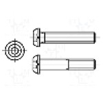 Surub M2, Oţel rezistent la acizi A4, lungime 8mm, buton, pas filet {{Pas filet}}, BOSSARD - 1726579