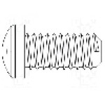 Surub M2, poliamida, 5mm, cap rotund, DREMEC, 8G206M2X05