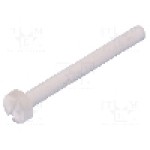 Surub M2, poliamida, lungime 20mm, cap rotund, pas filet 0.4, DREMEC - 8G201V50008