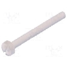 Surub M2, poliamida, lungime 20mm, cap rotund, pas filet 0.4, DREMEC - 8G201V50008