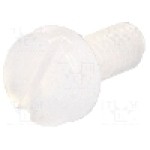 Surub M2, poliamida, lungime 5mm, cap rotund, pas filet 0.4, DREMEC - 8G201M2X05