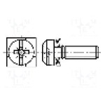 Surub M3,5, otel, 8mm, cap rotund, BOSSARD, 1449133 Surub M3,5, otel, 8mm, cap rotund, BOSSARD, 1449133