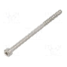 Surub M3, otel inoxidabil A2, lungime 50mm, cap rotund, pas filet 0.5, KRAFTBERG - M3X50/D912-A2