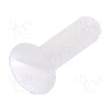 Surub M3, poliamida, lungime 10mm, ingropat, pas filet 0.5, DREMEC - 8G203M3X10
