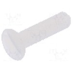 Surub M3, poliamida, lungime 12mm, ingropat, pas filet 0.5, DREMEC - 8G203M3X12