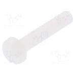 Surub M3, poliamida, lungime 16mm, cap rotund, pas filet 0.5, DREMEC - 8G204M3X16