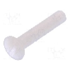 Surub M3, poliamida, lungime 16mm, ingropat, pas filet 0.5, DREMEC - 8G202M3X16