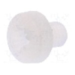 Surub M3, poliamida, lungime 4mm, cap rotund, pas filet 0.5, DREMEC - 8G205M3X04