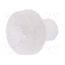 Surub M3, poliamida, lungime 4mm, cap rotund, pas filet 0.5, DREMEC - 8G205M3X04