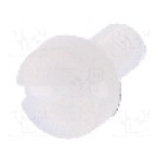 Surub M3, poliamida, lungime 6mm, cap rotund, pas filet 0.5, DREMEC - 8G201M3X06