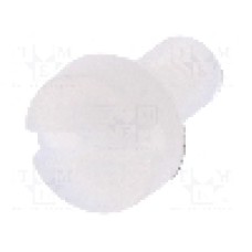 Surub M3, poliamida, lungime 6mm, cap rotund, pas filet 0.5, DREMEC - 8G201M3X06