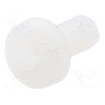 Surub M3, poliamida, lungime 6mm, cap rotund, pas filet 0.5, DREMEC - 8G205M3X06