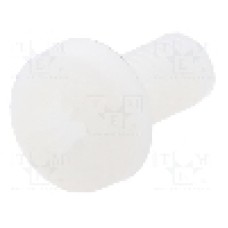 Surub M3, poliamida, lungime 6mm, cap rotund, pas filet 0.5, DREMEC - 8G205M3X06