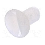 Surub M3, poliamida, lungime 6mm, ingropat, pas filet 0.5, DREMEC - 8G203M3X06
