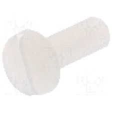 Surub M3, poliamida, lungime 8mm, cap rotund, pas filet 0.5, DREMEC - 8G204M3X08