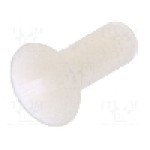 Surub M3, poliamida, lungime 8mm, ingropat, pas filet 0.5, DREMEC - 8G202M3X08