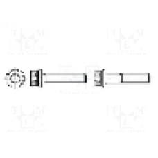 Surub M4, otel, 10mm, cap rotund, cap zimtuit, BOSSARD, 1163159