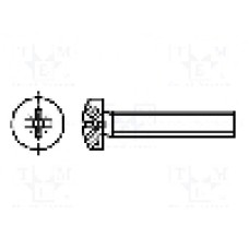 Surub M4, otel, 30mm, cap rotund, BOSSARD, 1538802
