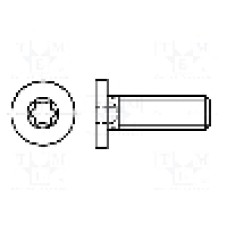 Surub M4, otel, 8mm, cap rotund, BOSSARD, 3060007