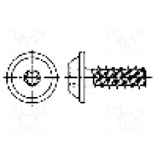 Surub M4, oţel, lungime 14mm, ingropat, pas filet 0.7, BOSSARD - 1021311