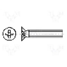 Surub M4, otel inoxidabil A2, 25mm, cap ingropat, BOSSARD, 3061478