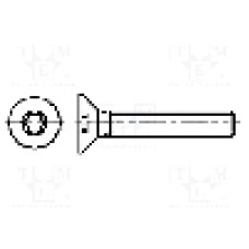 Surub M4, otel inoxidabil A2, 6mm, cap ingropat, BOSSARD, 3143710