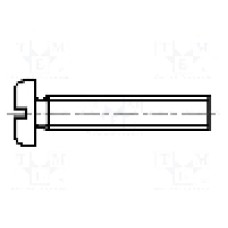 Surub M4, poliamida, 16mm, cap rotund, BOSSARD, 1402110